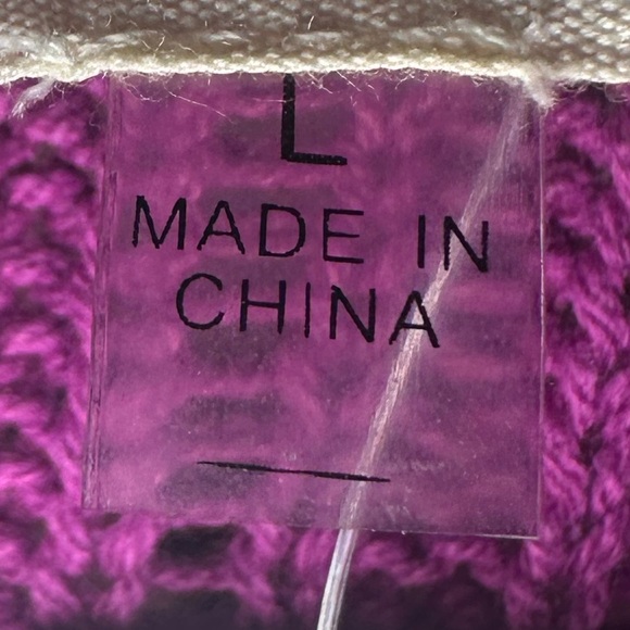 Fantastic Fawn I’ll Be Waiting Purple V-Neck Sweater NWT - Picture 4 of 8